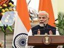 Indian Prime Minister Narendra Modi called the weekend attack on a Hindu temple in Canada “appalling.”