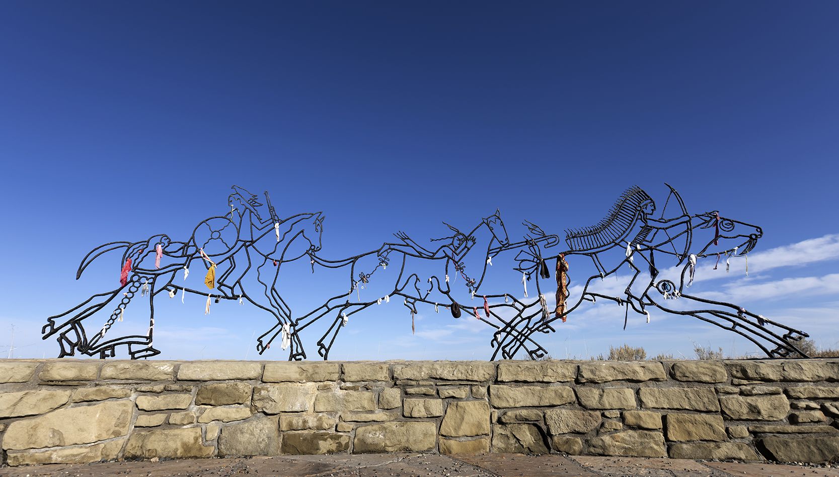 The Indian Memorial at the Little Bighorn Battlefield National Monument, the site of Custer's last stand against Indian warriors, Tuesday October 22, 2024.