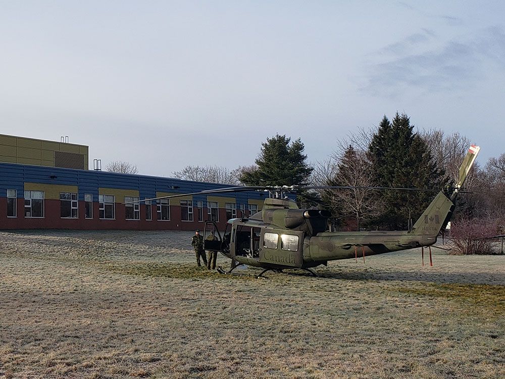 NextImg:Military chopper lands at New Brunswick school for career day