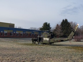Military chopper lands at New Brunswick school for career day Military chopper lands at New Brunswick school for career day