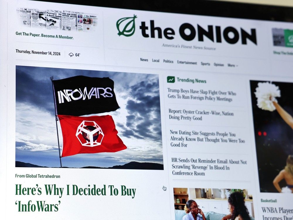 NextImg:Alex Jones keeps Infowars for now after judge rejects winning bid by The Onion