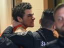 Luigi Mangione is led into the Blair County Courthouse for an extradition hearing December 10, 2024 in Hollidaysburg, Pennsylvania.
