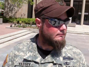 Vassey spoke out against the U.S. military in Toronto in 2012 to activist media Cuzdcrow