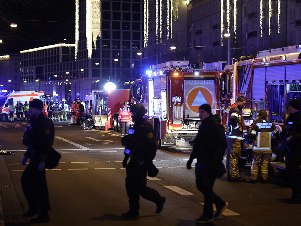NextImg:At least two dead and 60 hurt after suspected car attack at Christmas market in Germany