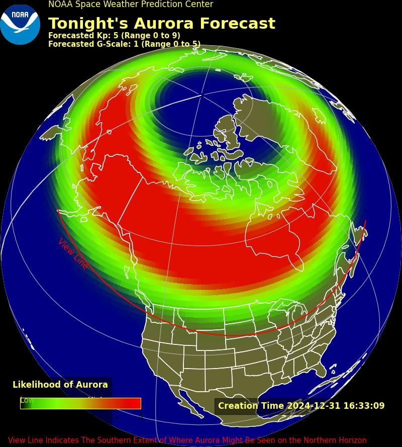 New Year's Eve northern lights show possible for many Canadians | National  Post