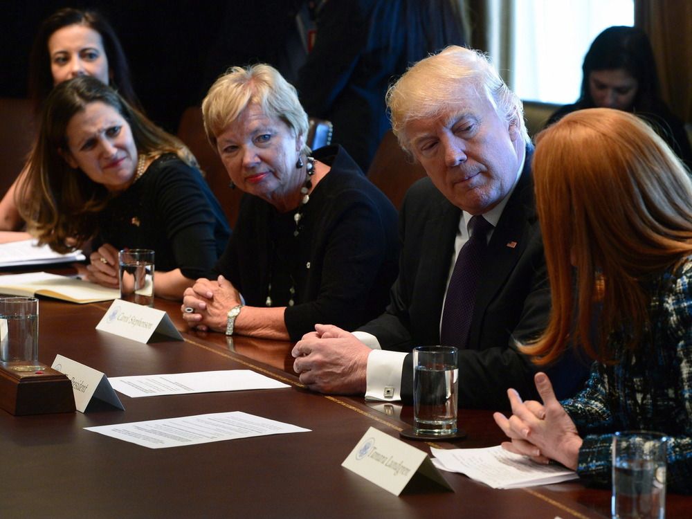 NextImg:Trump's comments about 'toxic' Freeland and her departure from 'Governor Trudeau's' cabinet