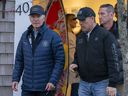 President Joe Biden and son Hunter Biden walk in downtown Nantucket Mass., Friday, Nov. 29, 2024.