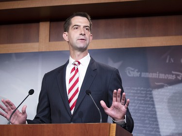 Republican U.S. Senator Tom Cotton, speaking in Washington on July 1, 2020.