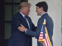 Presiden terpilih AS Donald Trump menyambut Perdana Menteri Justin Trudeau di Gedung Putih di Washington, DC