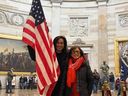Antony Vo and his mom Annie Vo inside the US Capitol building on January 6th 2021. Vo, who fled to Canada last year and was arrested in Whistler, B.C., on Jan. 6, 2025, remains in an immigration detention centre while he waits for an expected pardon from U.S. President Donald Trump.