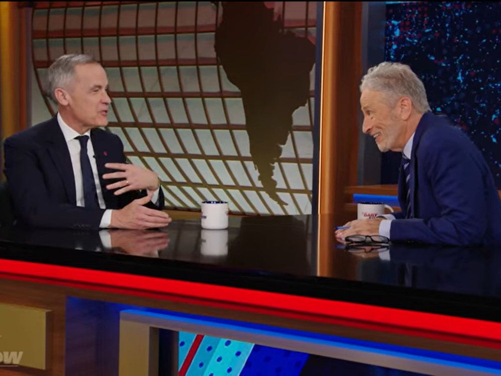 Mark Carney on “The Daily Show” with host Jon Stewart. Mark Carney on “The Daily Show” with host Jon Stewart.