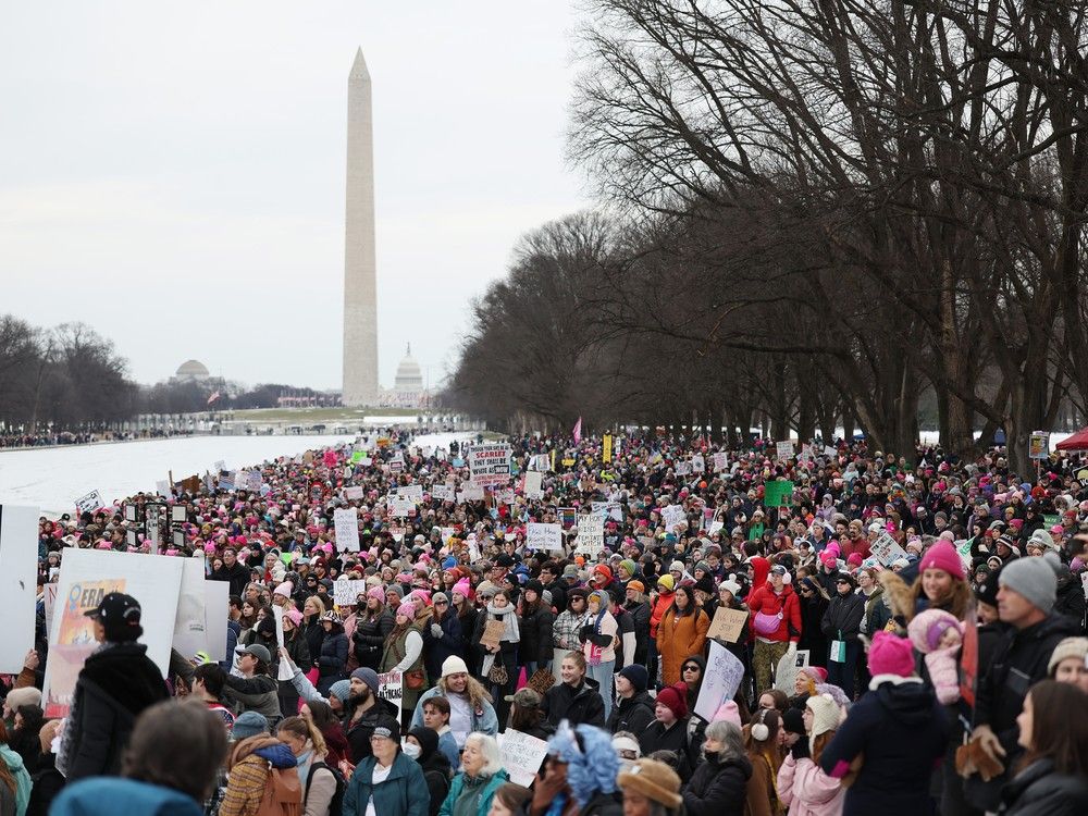 NextImg:Thousands march in Washington days in advance of Trump taking office