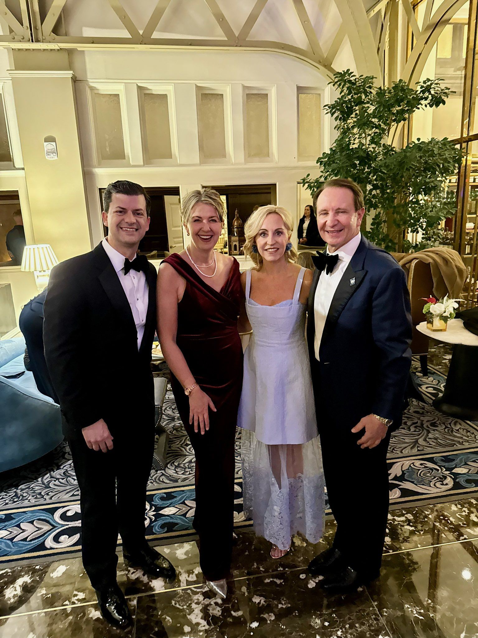 While hockey great Wayne Gretzky was probably the most well-known Canadian to attend the inauguration of Donald Trump in Washington, D.C., the most high-ranking politician to make it was Alberta Premier Danielle Smith. As pictured here, she even did the inauguration ball circuit. Here she is with some Louisianans, including Louisiana Governor Jeff Landry. 