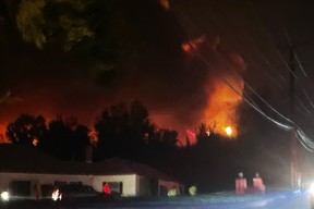 Eaton fire seen from Kinneloa Mesa