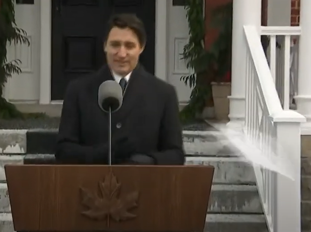 NextImg:Moments before Trudeau's resignation speech, this awkward thing happened
