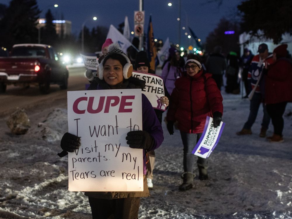 NextImg:Thousands of school support workers off the job in and around Edmonton