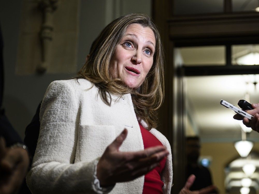 NextImg:Freeland to announce plan to cap grocery profits and expand competition