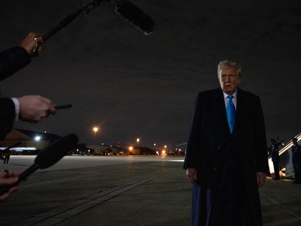 NextImg:Trump reveals new gripe with U.S. bank access to Canada on eve of major trade war