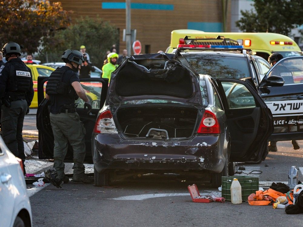 NextImg:13 wounded in terrorist car-ramming in central Israel