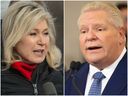 Ontario Liberal Leader Bonnie Crombie and Ontario Progressive Conservative Leader Doug Ford.