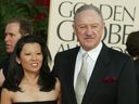 Gene Hackman and his wife Betsy Arakawa at the Golden Globe Awards in 2003.