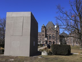 Outside the Ontario legislature.
