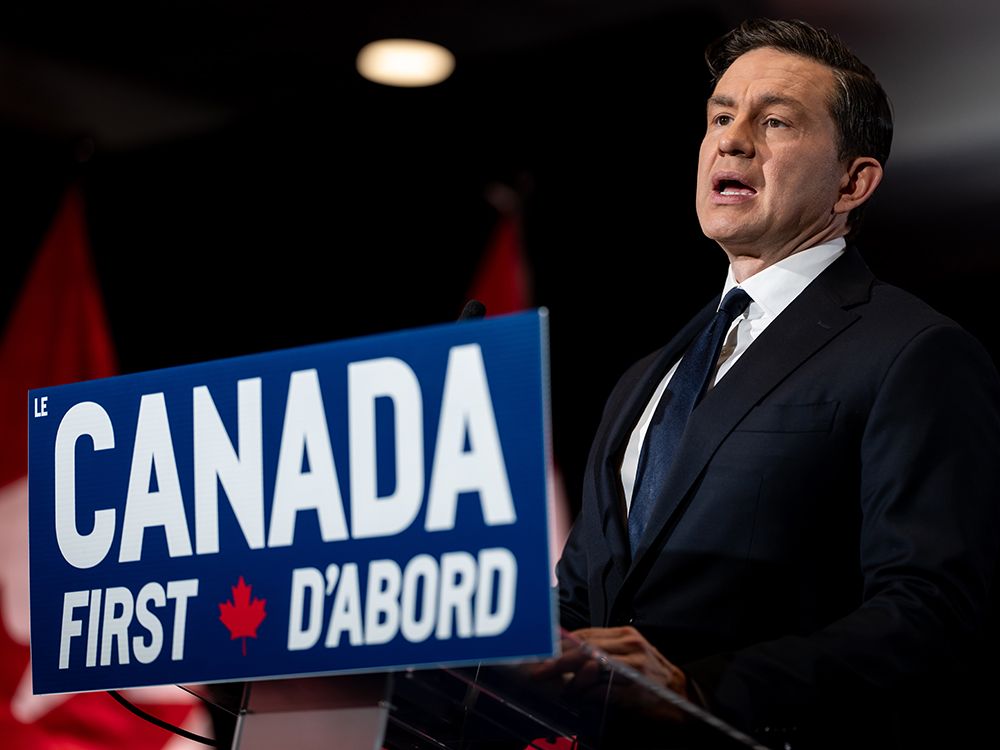 NextImg:Poilievre says he'll tear down provincial trade barriers after U.S. tariff havoc