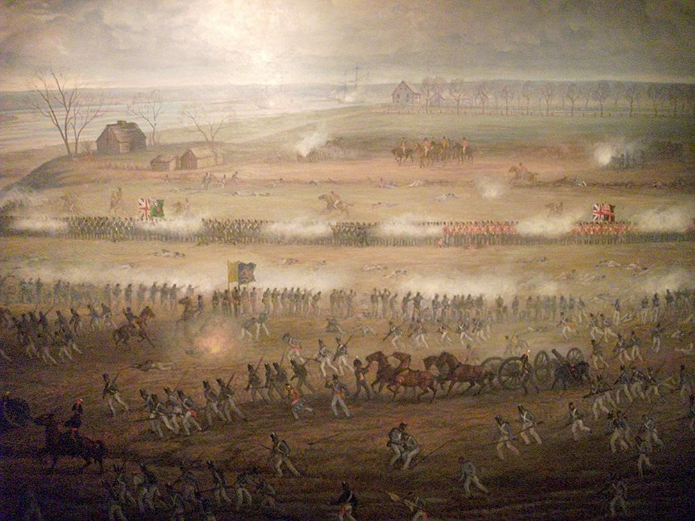 Battle of Crysler's Farm painting.