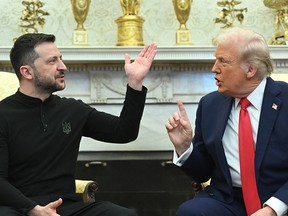 Volodymyr Zelenskyy and Donald Trump.