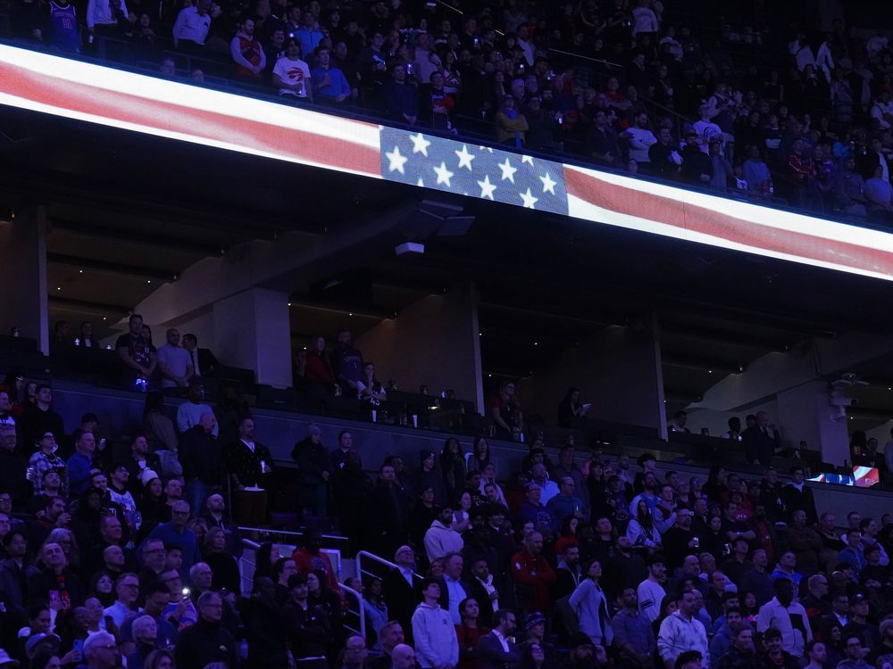 NextImg:Even with tariffs on pause, Canadian sports fans up the U.S. anthem booing tally