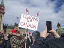 Crowds gathered on Parliament Hill today for the