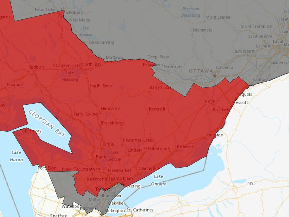 NextImg:About 35,000 without power as ice storm hits parts of Ontario