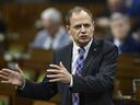 Parliamentary Secretary to the Leader of the Government in the House of Commons Kevin Lamoureux rises during Question Period in the House of Commons on Parliament Hill in Ottawa on Friday, March 10, 2023.