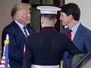 U.S. President Donald Trump, left, and Prime Minister Justin Trudeau.