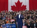 Conservative leader Pierre Poilievre spoke to supporters on Thursday during a campaign in Surrey, British Columbia.