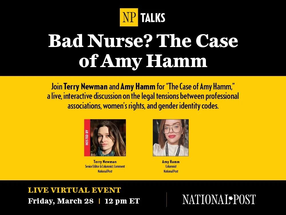 NextImg:Amy Hamm was just fired for her gender critical views. Join her at 12 ET today