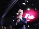 Liberal Party of Canada leadership candidate Mark Carney delivers a speech as he's introduced during the Liberal leadership announcement in Ottawa on Sunday, March 9, 2025. THE CANADIAN PRESS/Justin Tang