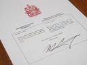 An unusual document signed by Prime Minister Mark Carney that was framed as an order to