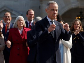 Canada’s Prime Minister Mark Carney after his swearing in ceremony at Rideau Hall in Ottawa Friday.