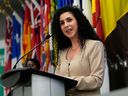 Minister of Immigration, Refugees and Citizenship Rachel Bendayan spoke at a civic ceremony in Ottawa on Thursday, March 20, 2025. Honda is the sixth person to hold the position in less than 10 years.