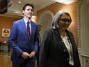 Prime Minister Justin Trudeau and Gov. Gen. Mary Simon following a ceremony at Rideau Hall in Ottawa, Dec. 16, 2024.