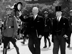 U.S. President Harry S. Truman with Prime Minister William Lyon Mackenzie King