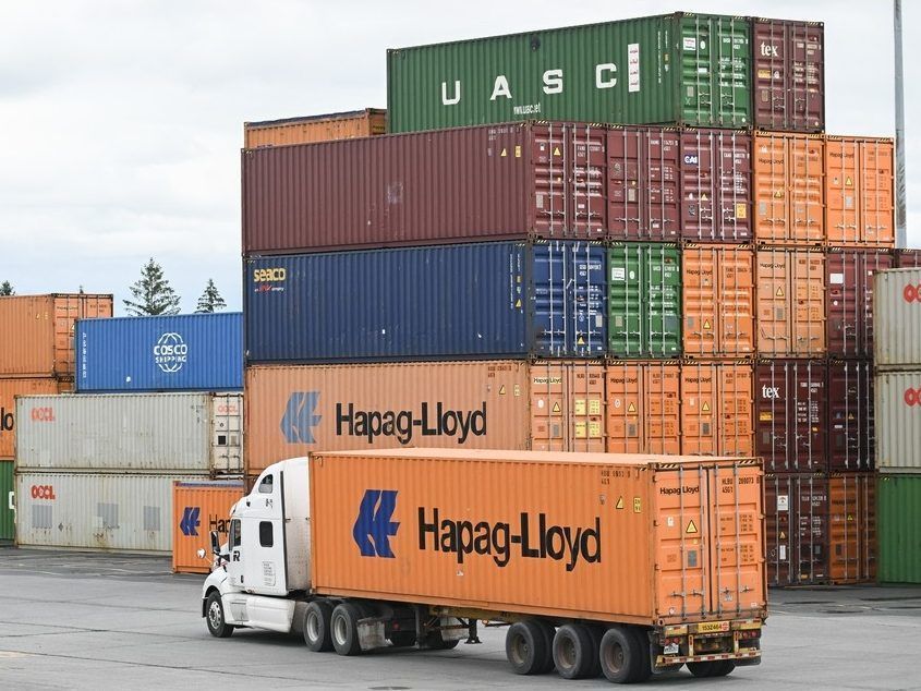 Shipping containers at the Port of Montreal, in Montreal, Quebec on June 10, 2024. Shipping containers at the Port of Montreal, in Montreal, Quebec on June 10, 2024.