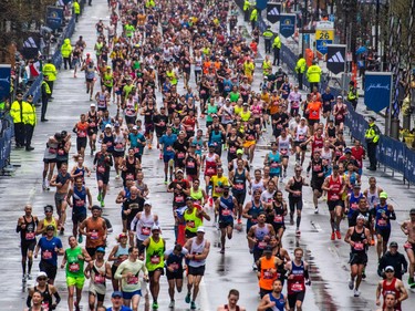 Boston Marathon runners