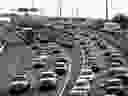 Eastward traffic on Toronto Highway 401.