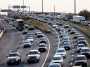 Eastward traffic on Toronto Highway 401.