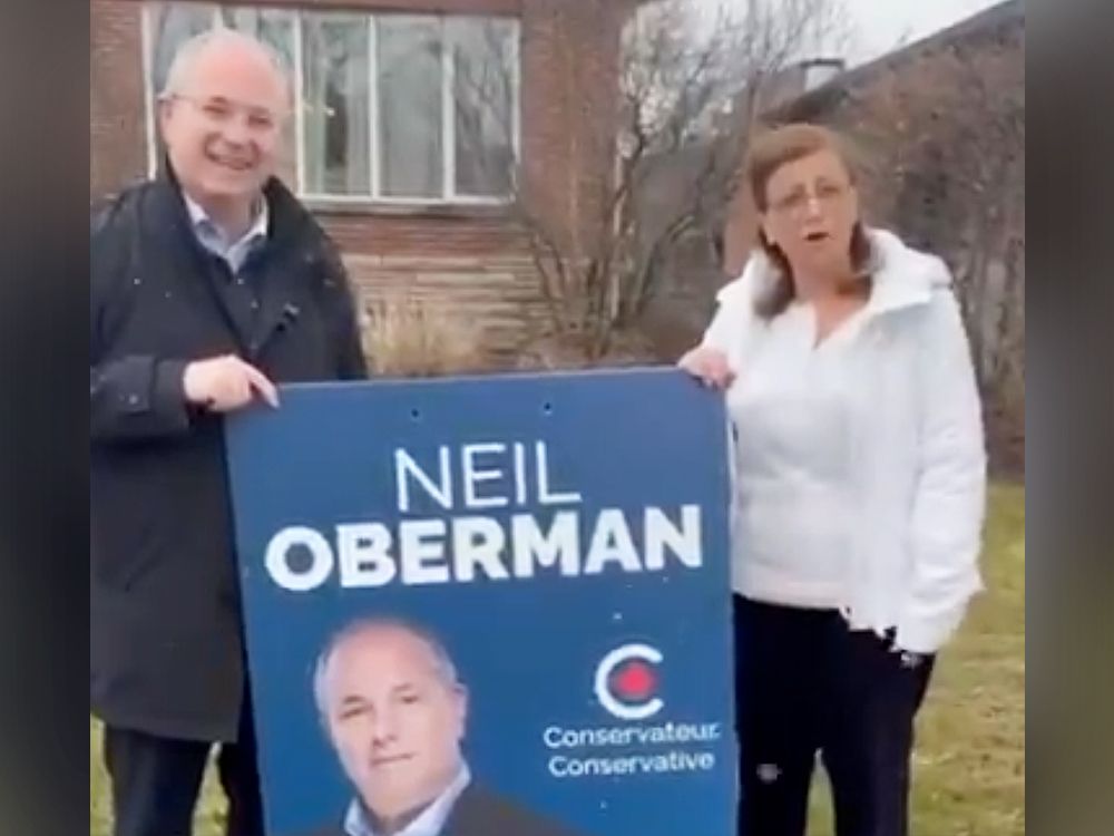 NextImg:Divided in Mount Royal: Conservative sign in Cotler yard illustrates riding's strange vibe