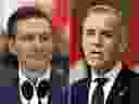 Conservative leader Pierre Poilievre, left and Liberal leader Mark Carney.
