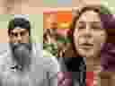 Only Flas' creator Jessica Wetz sits with NDP leader Jagmeet Singh in a video posted to Instagram this week.