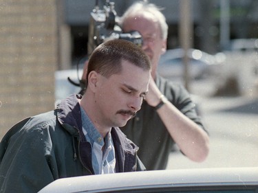 Kenneth David Mackay leaves Saskatoon Court of Queen's Bench on May 16, 2002. He was later convicted of first-degree murder in the Dec. 29, 2000 death of 21-year-old Crystal Paskemin.